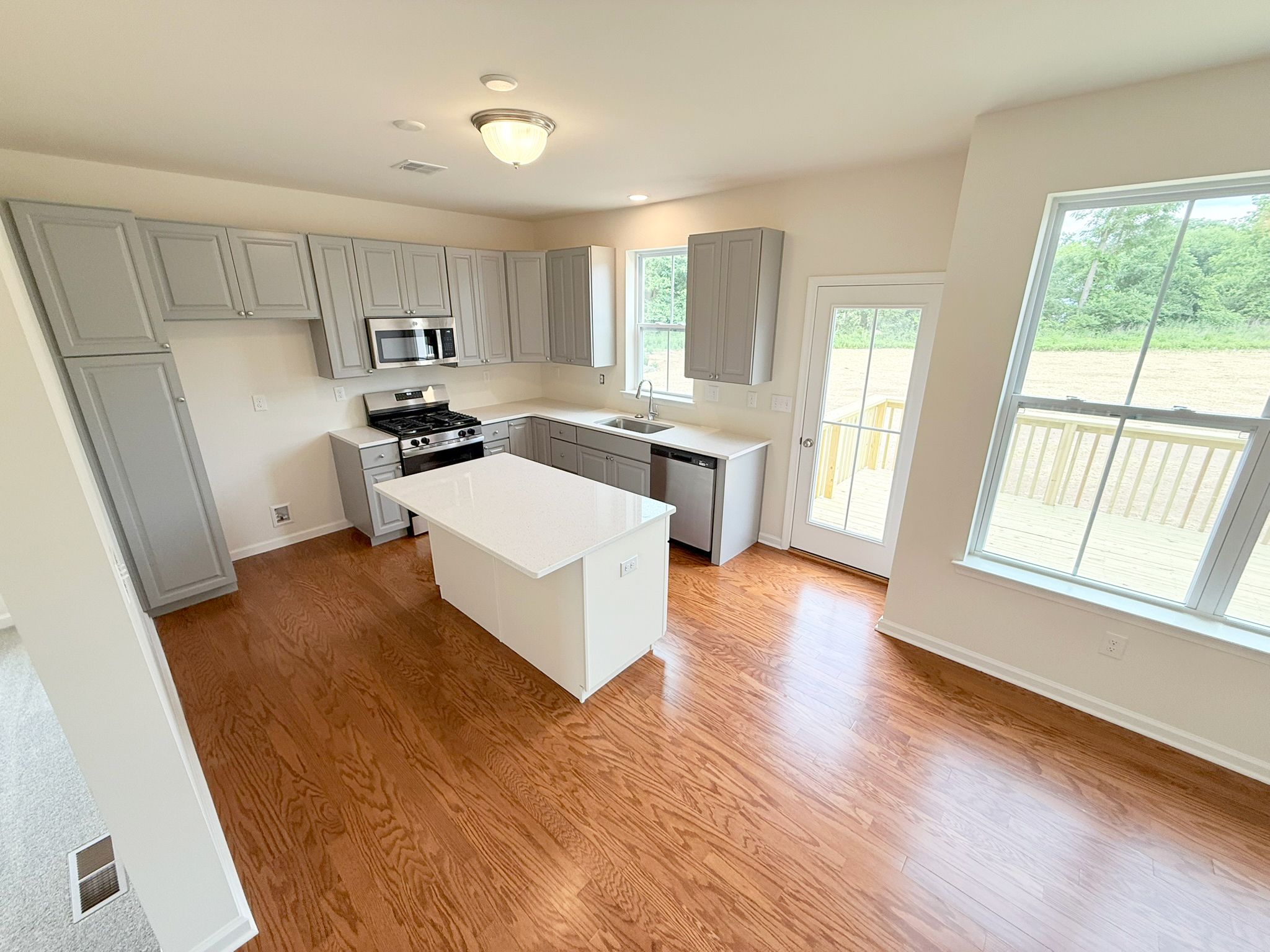 Open Kitchen with Deck Access