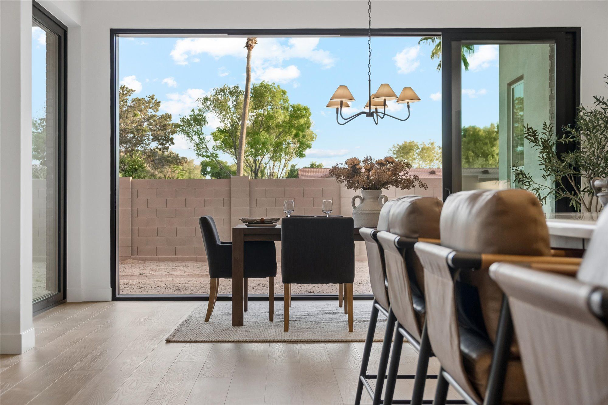 light filled dining space