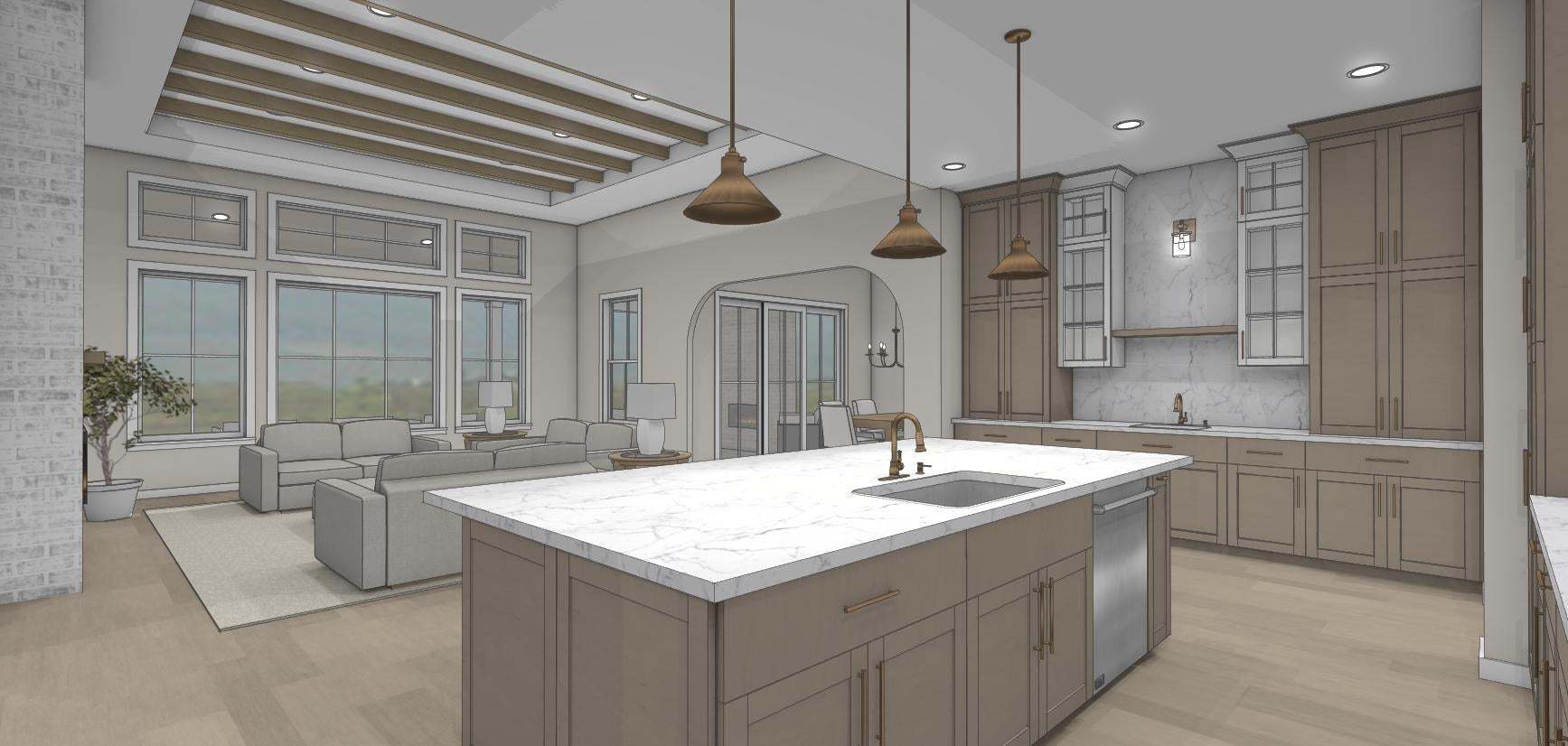 Kitchen and Family Room