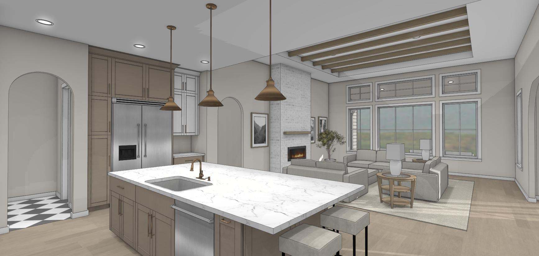 Kitchen and Family Room