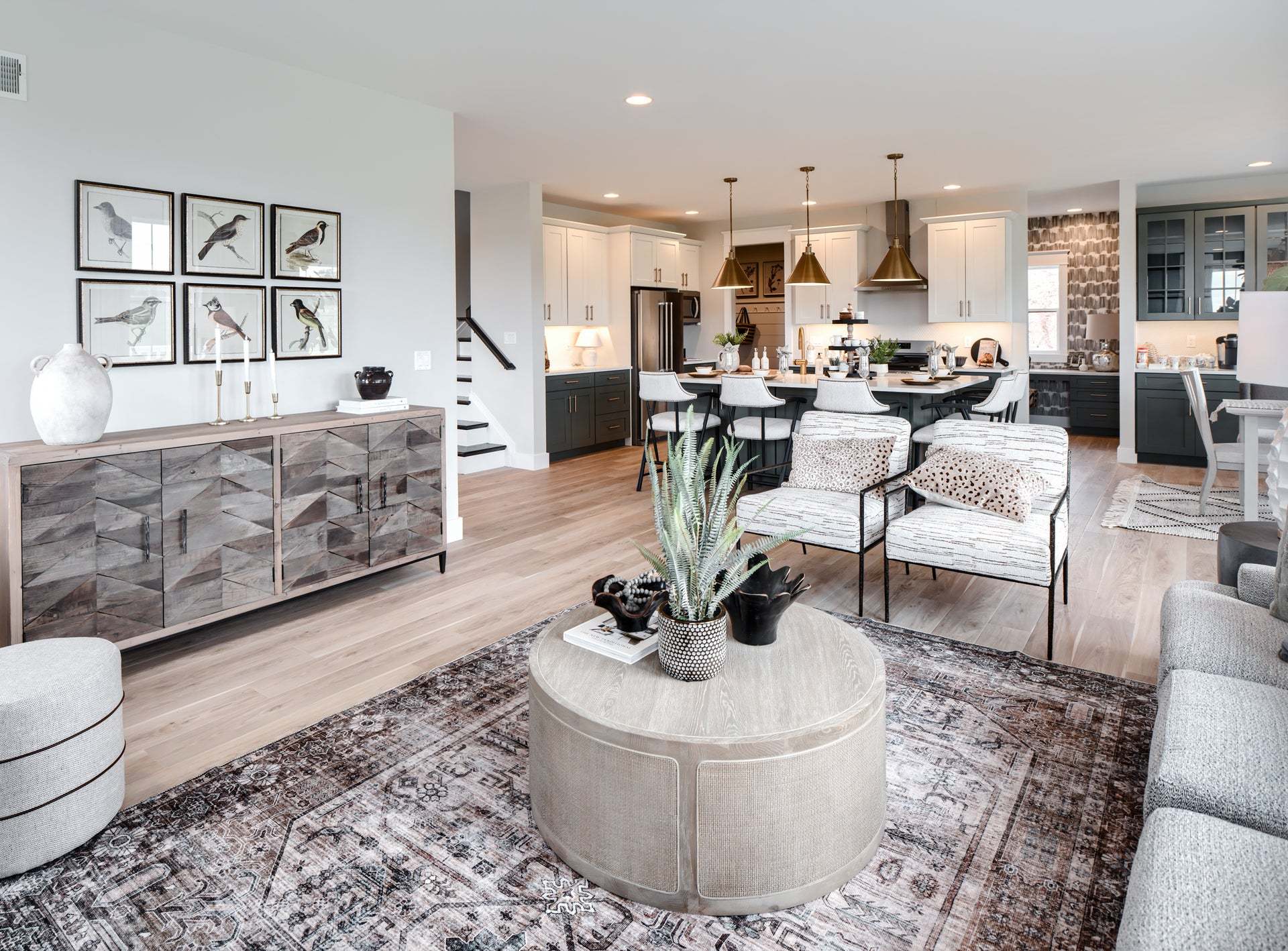 Family Room and Classic Kitchen
