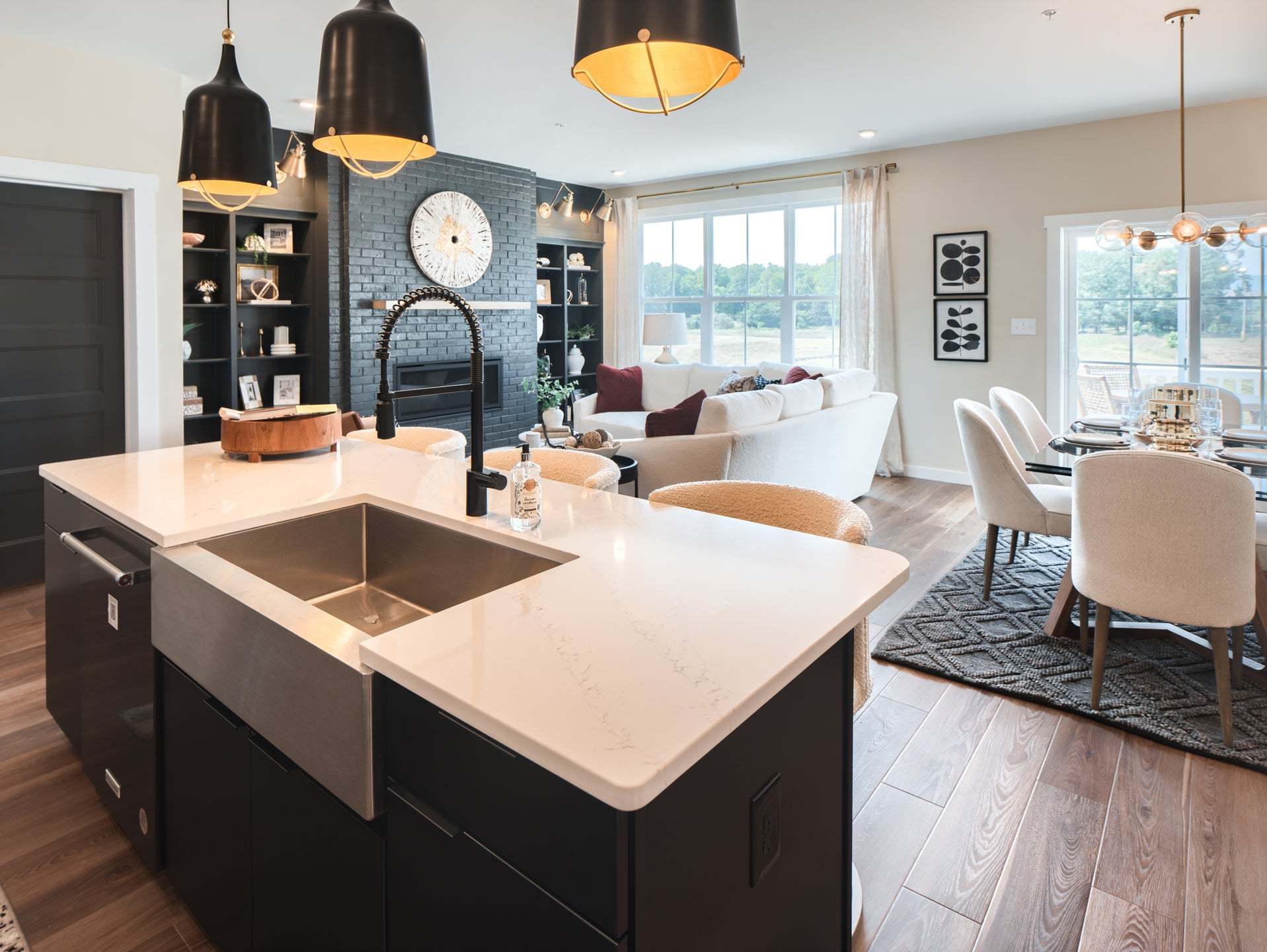 Classic Kitchen, Family Room, and Dining Room