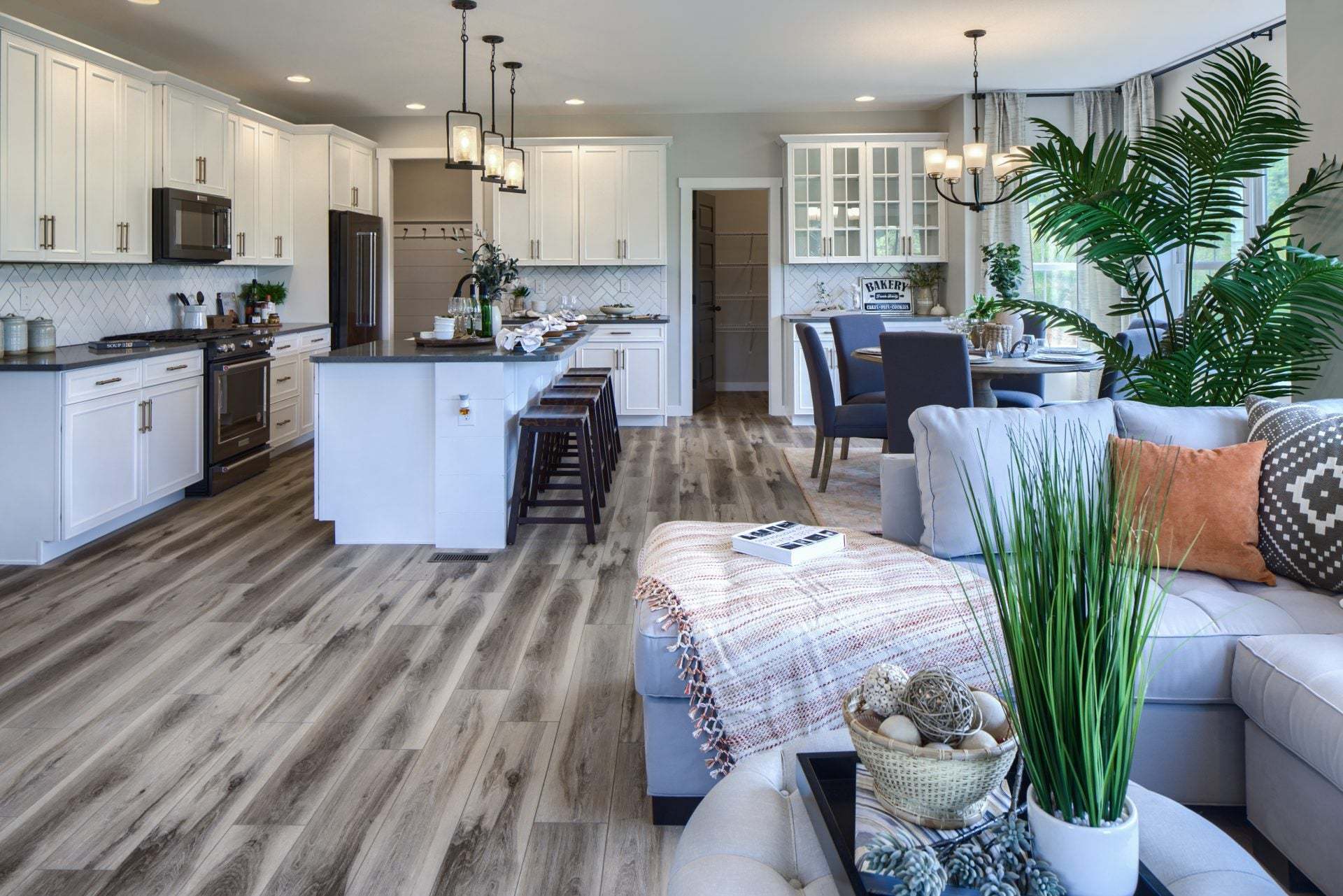 Family Room and Classic Kitchen