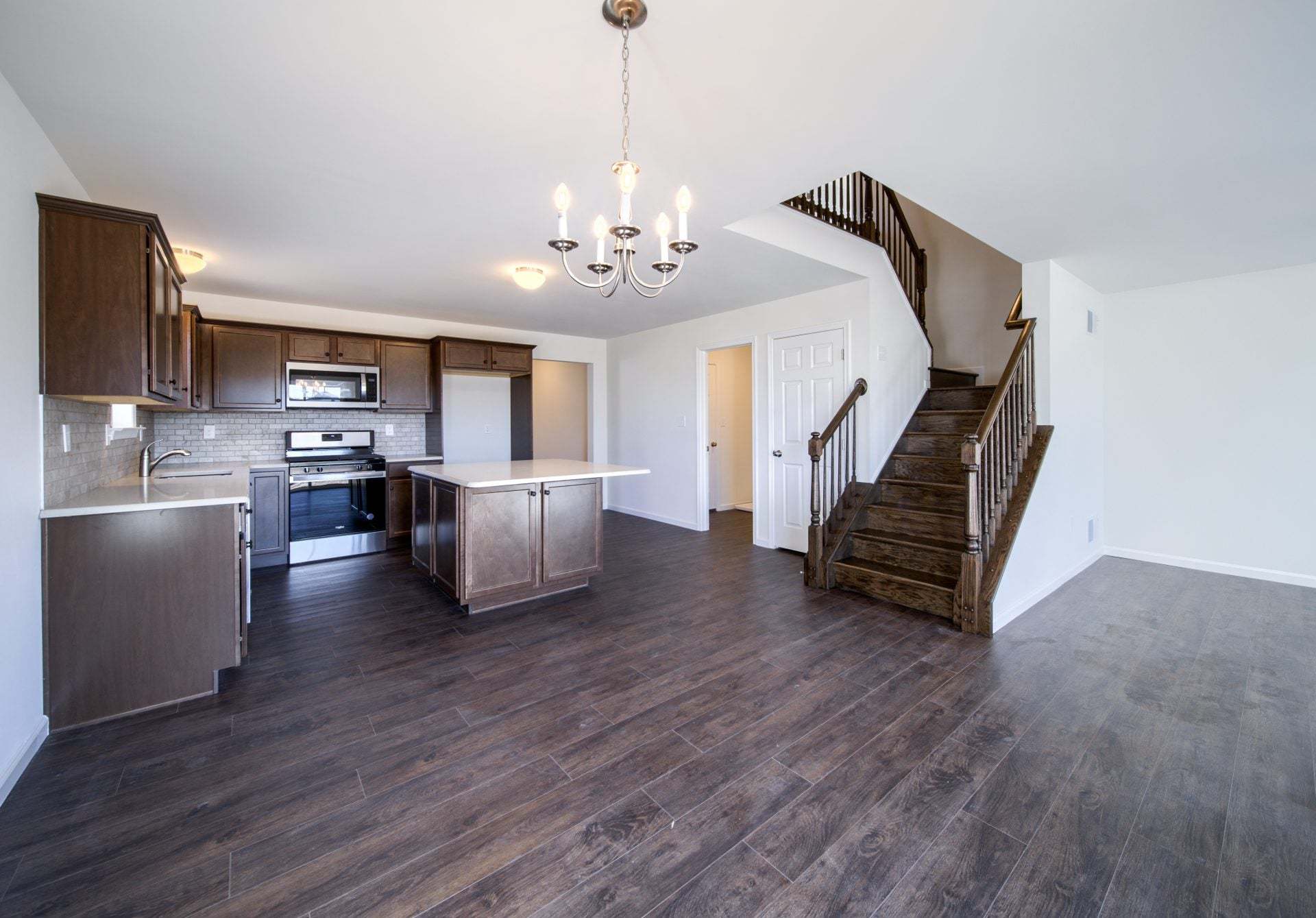 Family Room and Standard Kitchen with Upgrades