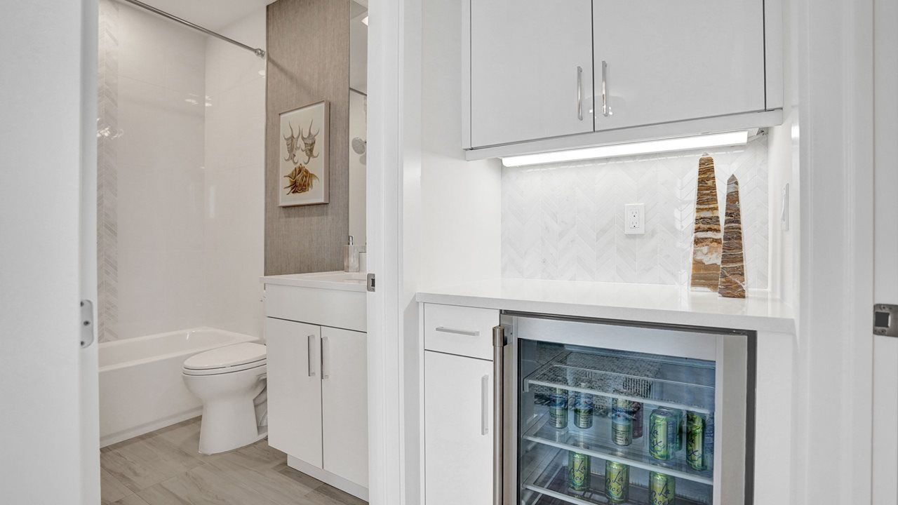 Bonus Room Wet Bar to Bath