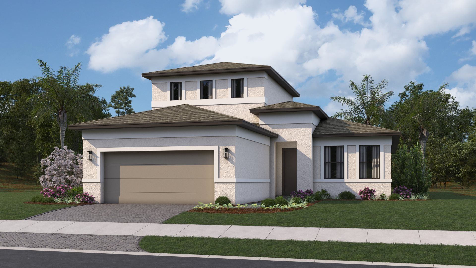 Transitional with Bonus and Front Load Garage