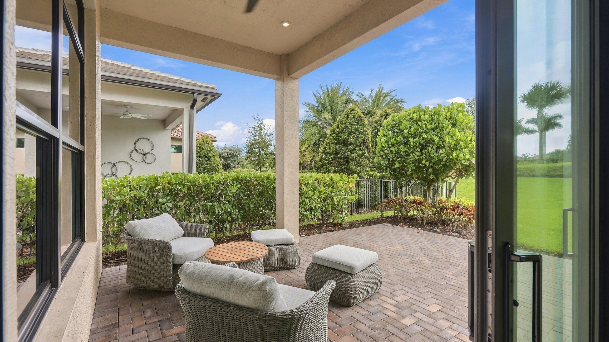 Covered Lanai and Backyard