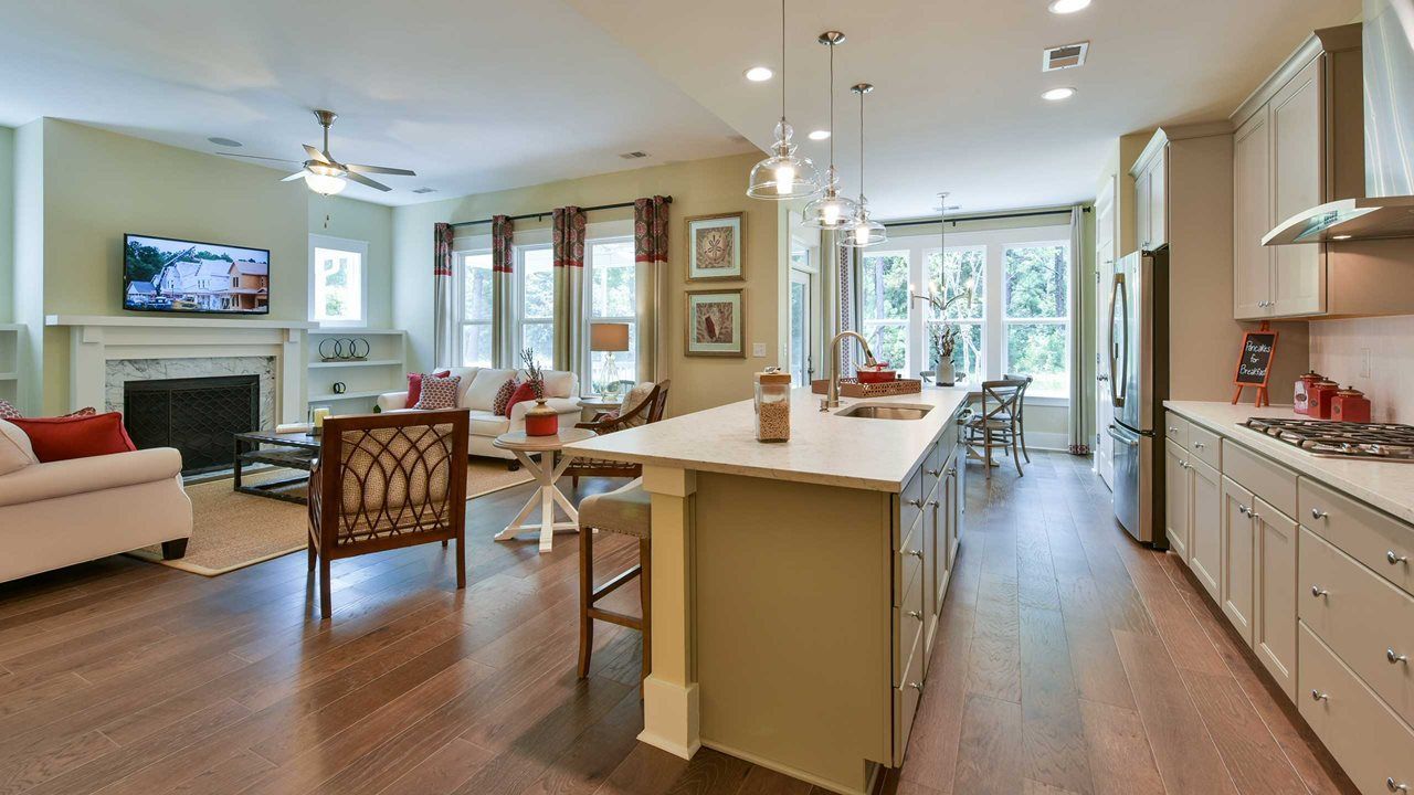 Oakside Model Home | Dining to Great Room