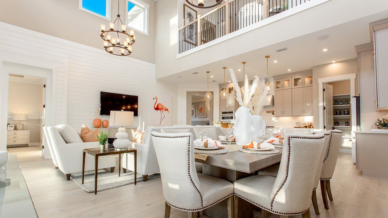 Great Room with view to Loft