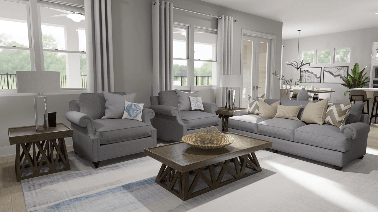 Artist Rendering - Great Room view toward Kitchen & Casual Dining