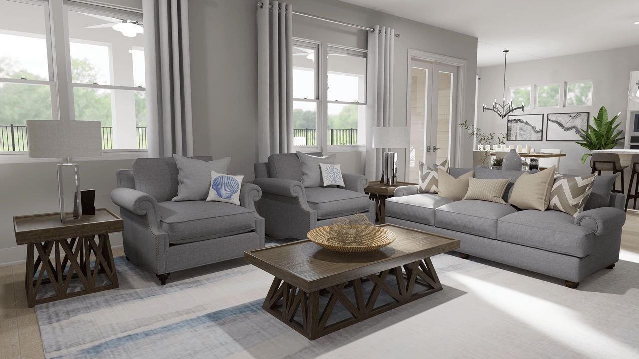 Artist Rendering - Great Room view toward Kitchen & Casual Dining