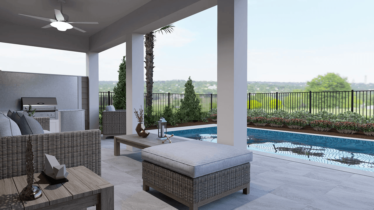 Artist Rendering - Lanai with Summer Kitchen Option
