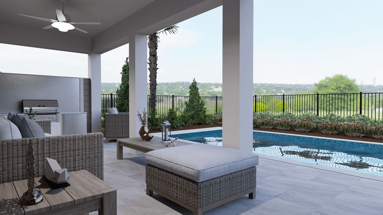 Artist Rendering - Lanai with Summer Kitchen Option
