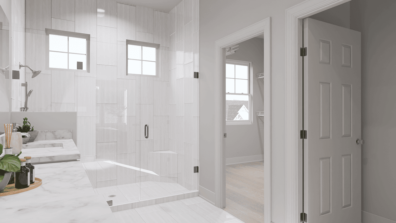 Artist Rendering - Master Bath Shower & Walk-In Closet