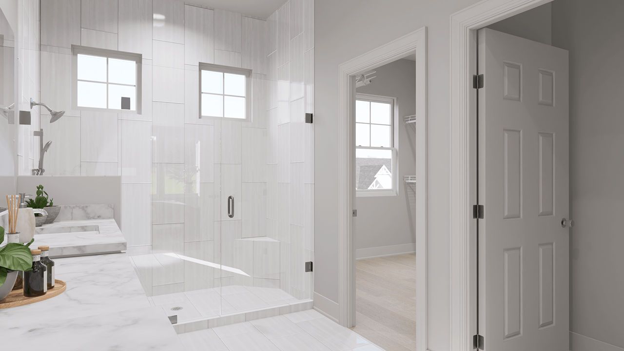 Artist Rendering - Master Bath Shower & Walk-In Closet