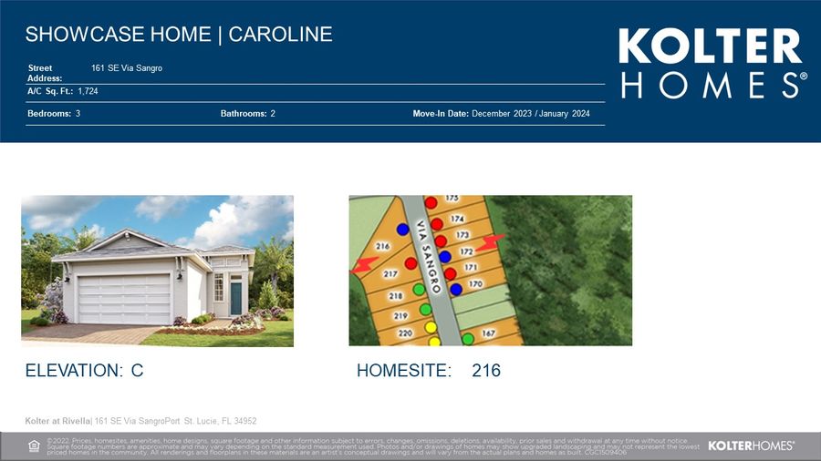 Caroline by Kolter Homes in Martin-St. Lucie-Okeechobee Counties FL
