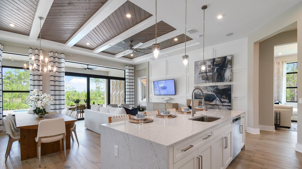 Julia Model | Island Kitchen into Main Living Area