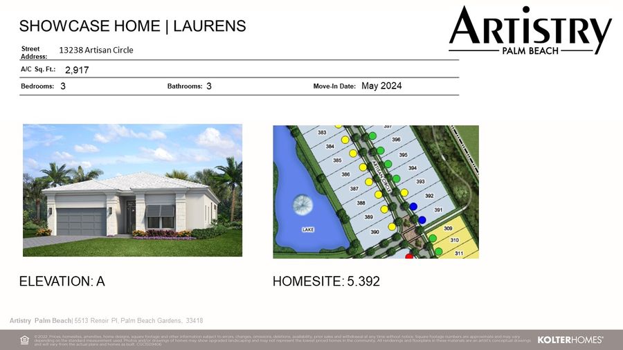 Laurens by Kolter Homes in Palm Beach County FL