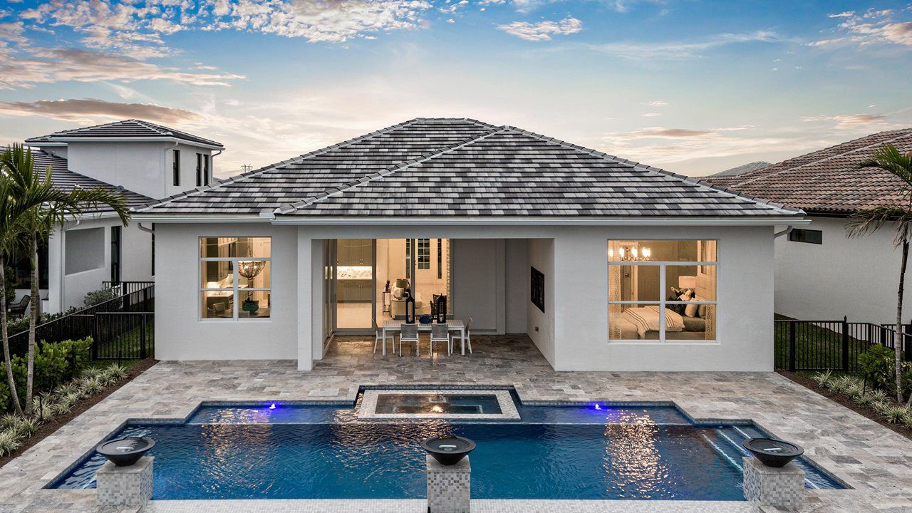 Rebecca Model Home | Pool and Rear Exterior