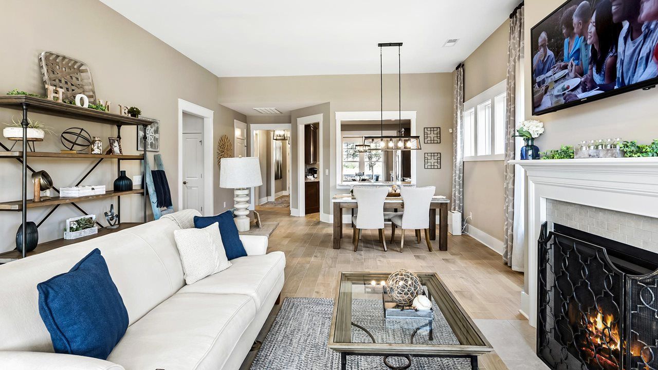 Cypress Model Home | Great Room into Dining Area