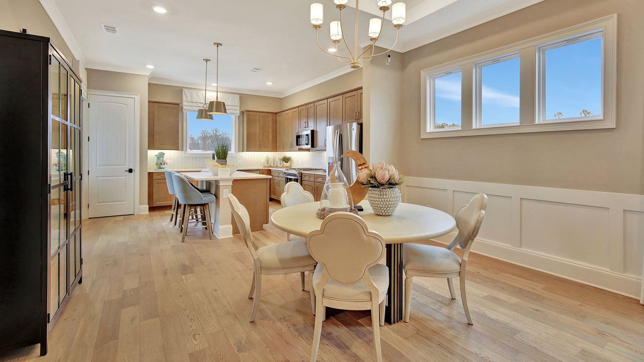 Beverly Model Home | Dining into Kitchen