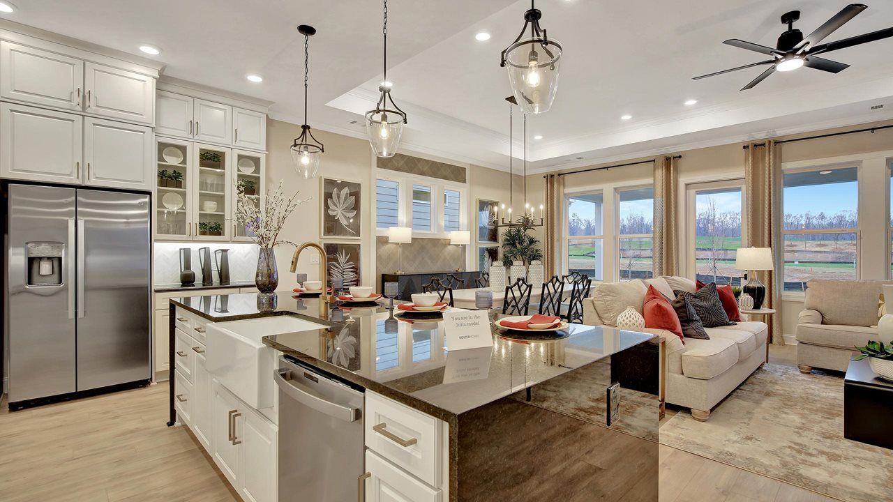 Julia Model Home| Kitchen into Great Room