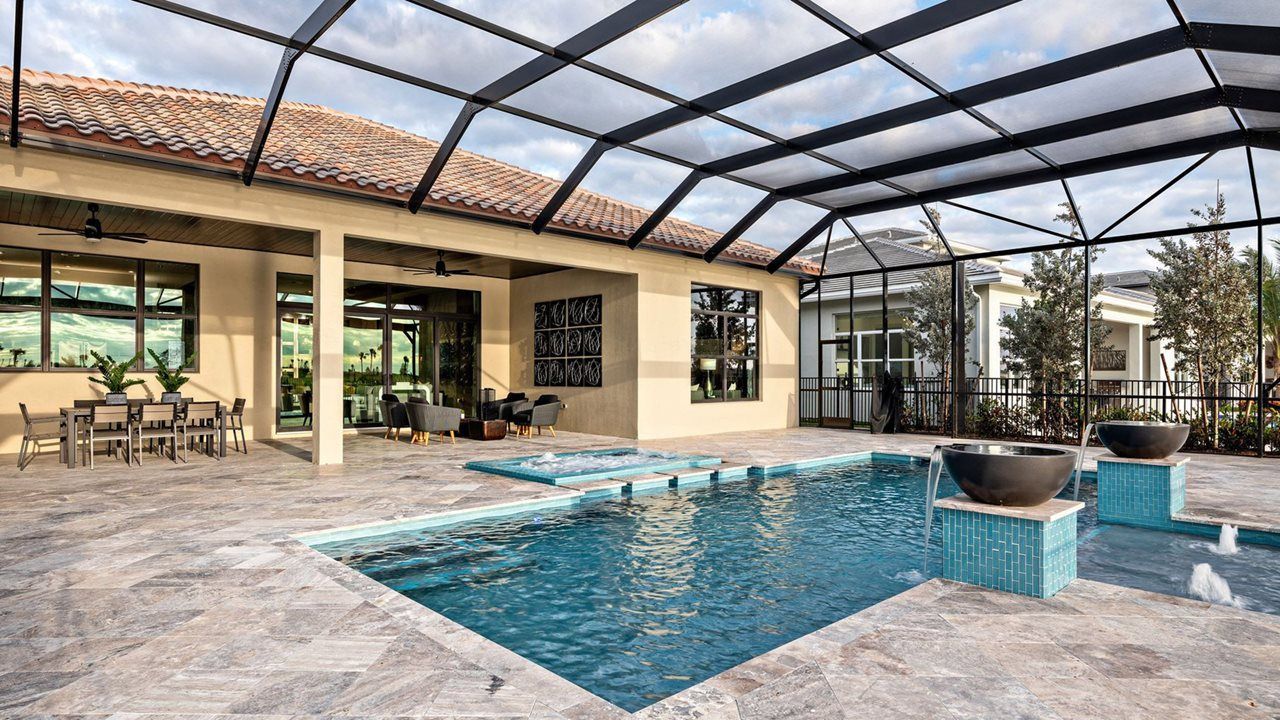 Waverly Model Home | Pool and Rear Exterior