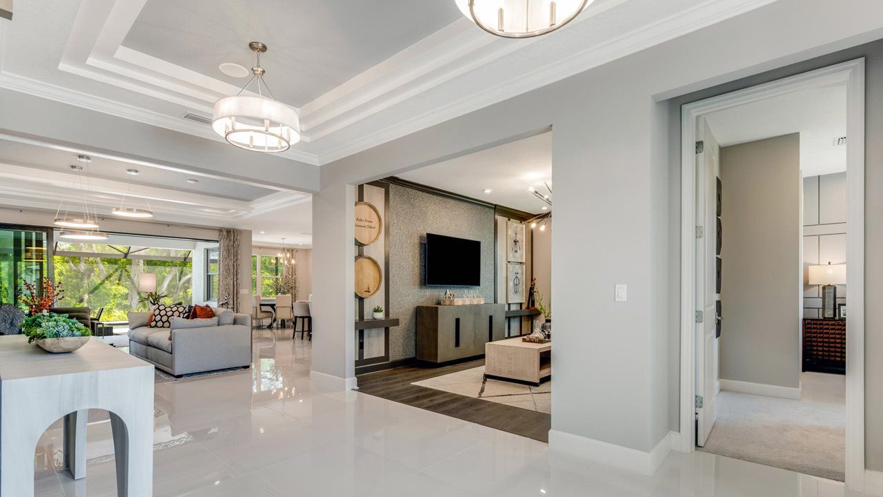 Rachel Model Home | Foyer into Flex Room