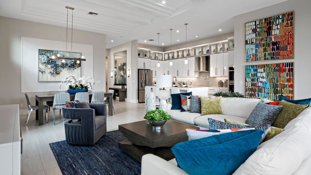 Madison Model | Great Room into Kitchen