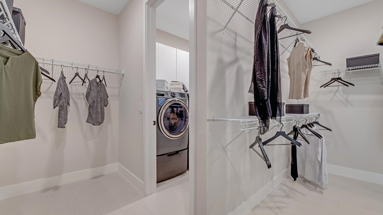 Pearl Model | Owner's Walk-in Closet into Laundry