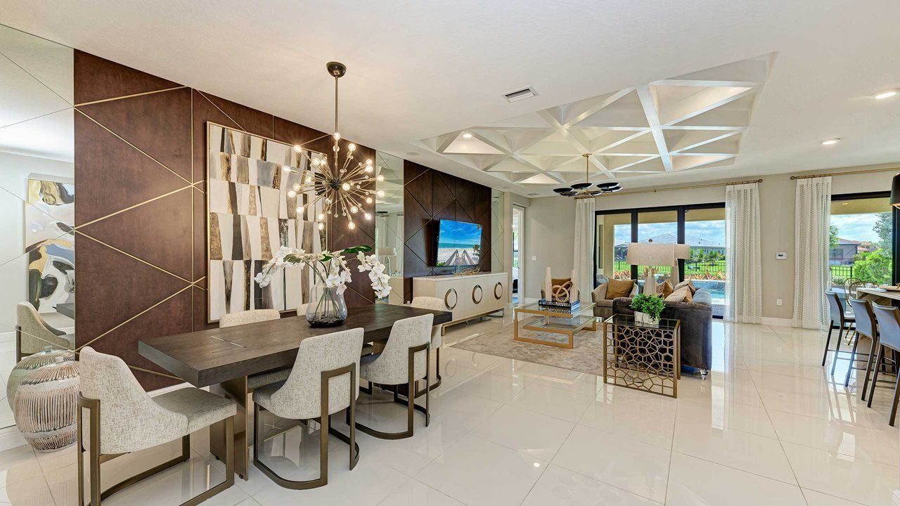Dania Model Home | Dining Area into Great Room
