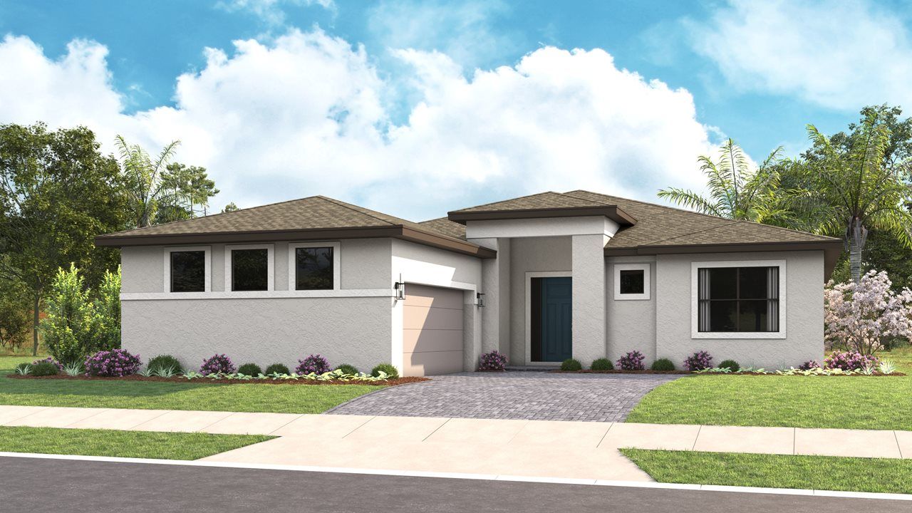 Transitional - Rachel Model - Woodland Preserve | Front Exterior
