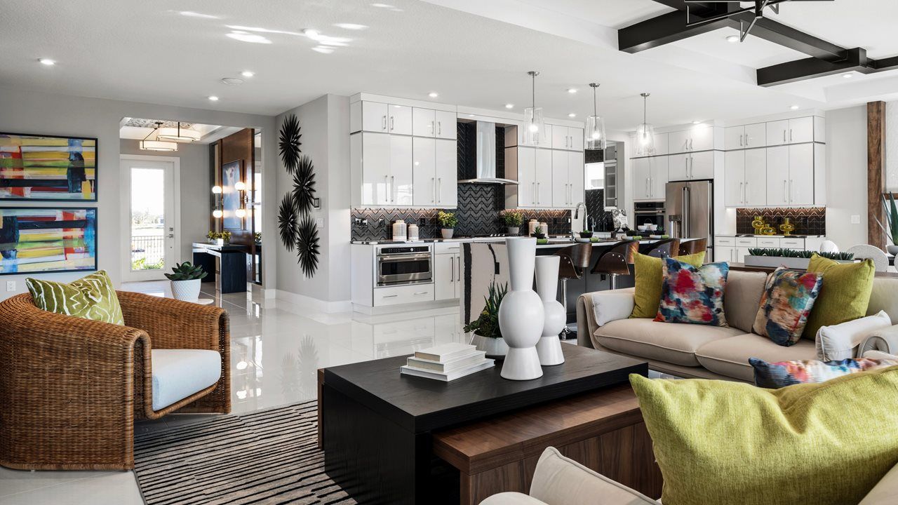 Sarah Model | Great Room to Kitchen