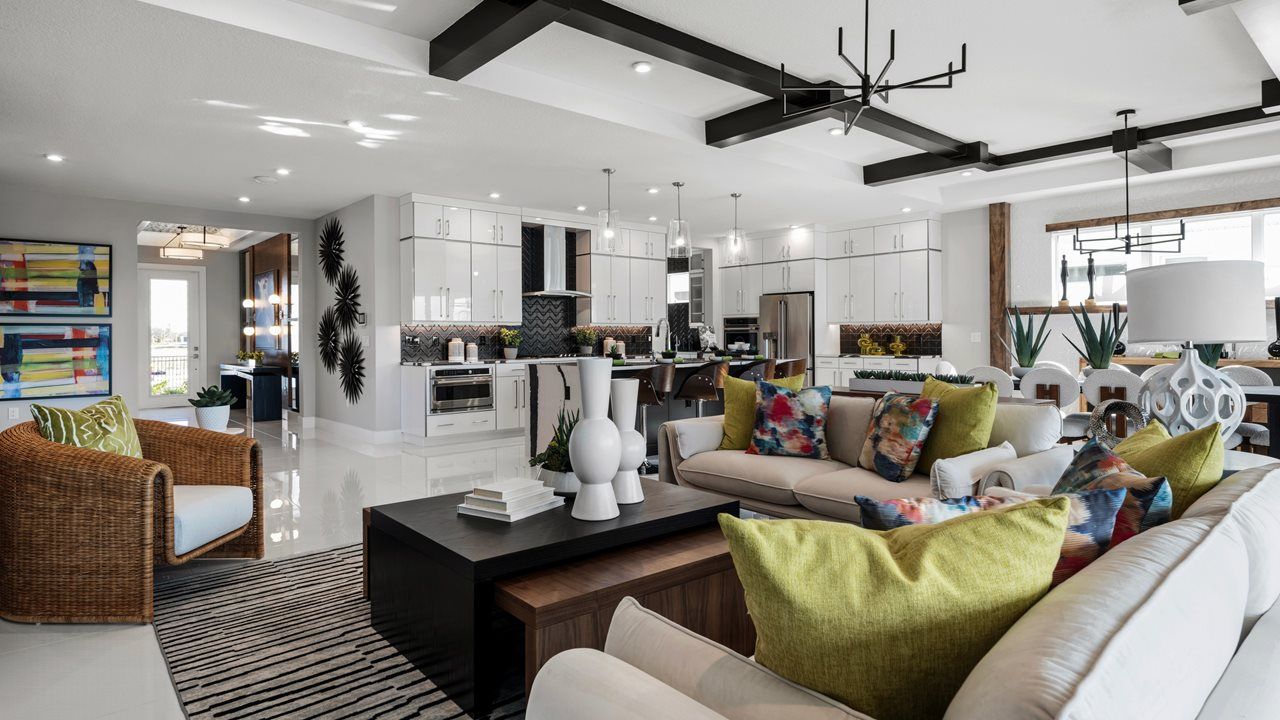 Sarah Model | Great Room to Kitchen