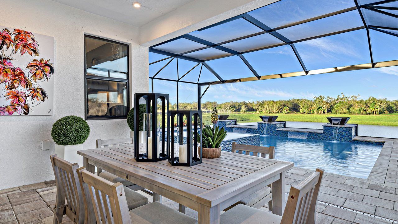 Eva Model Home | Lanai & Pool