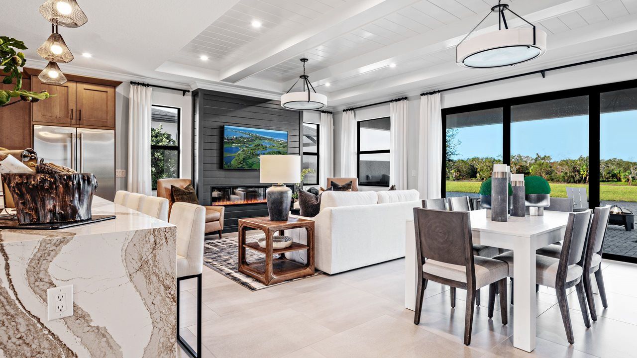 Laura Model Home | Great Room - Model shown is from sister community