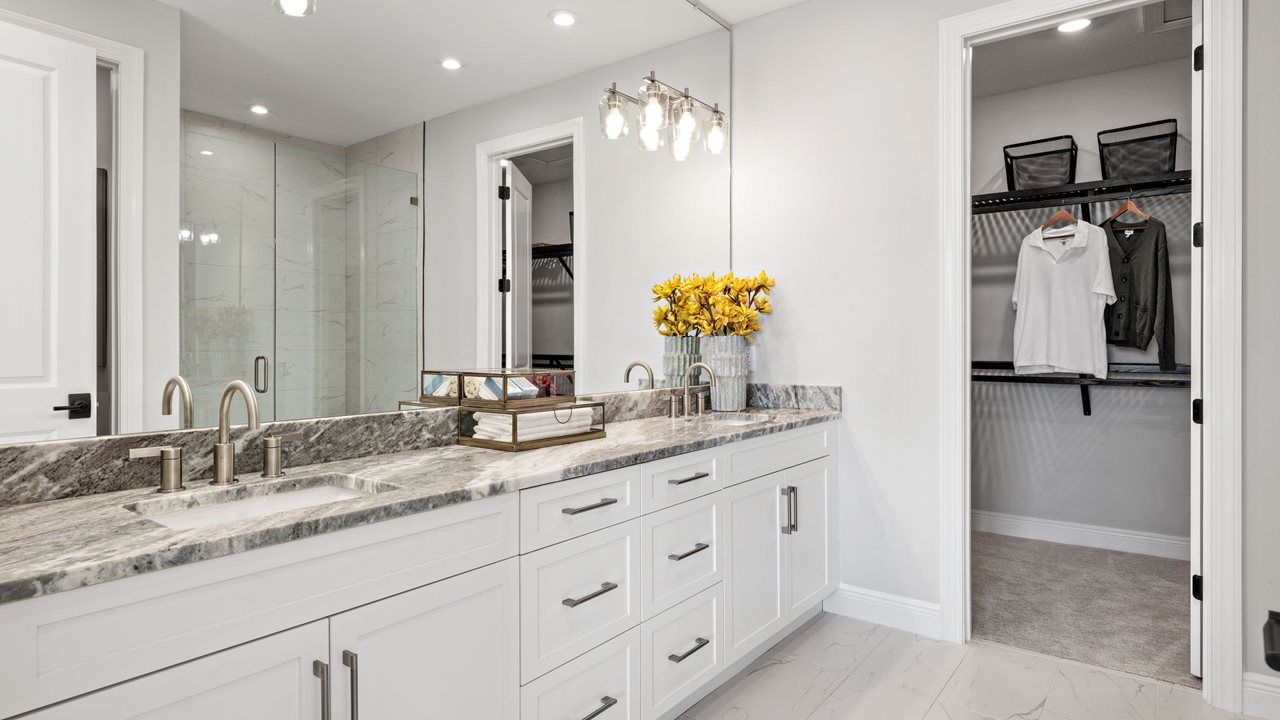 Laura Model Home | Owner's Bath - Model shown is from sister community