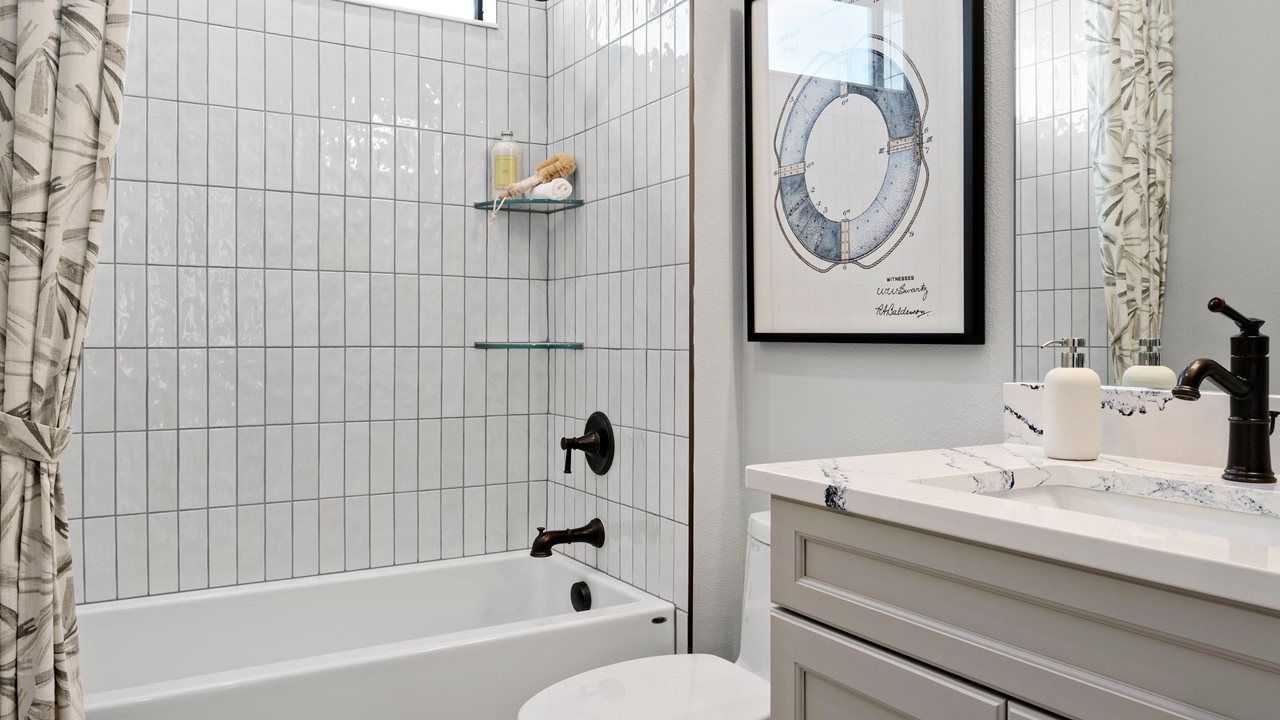 Laura Model Home | Second Bath - Model shown is from sister community