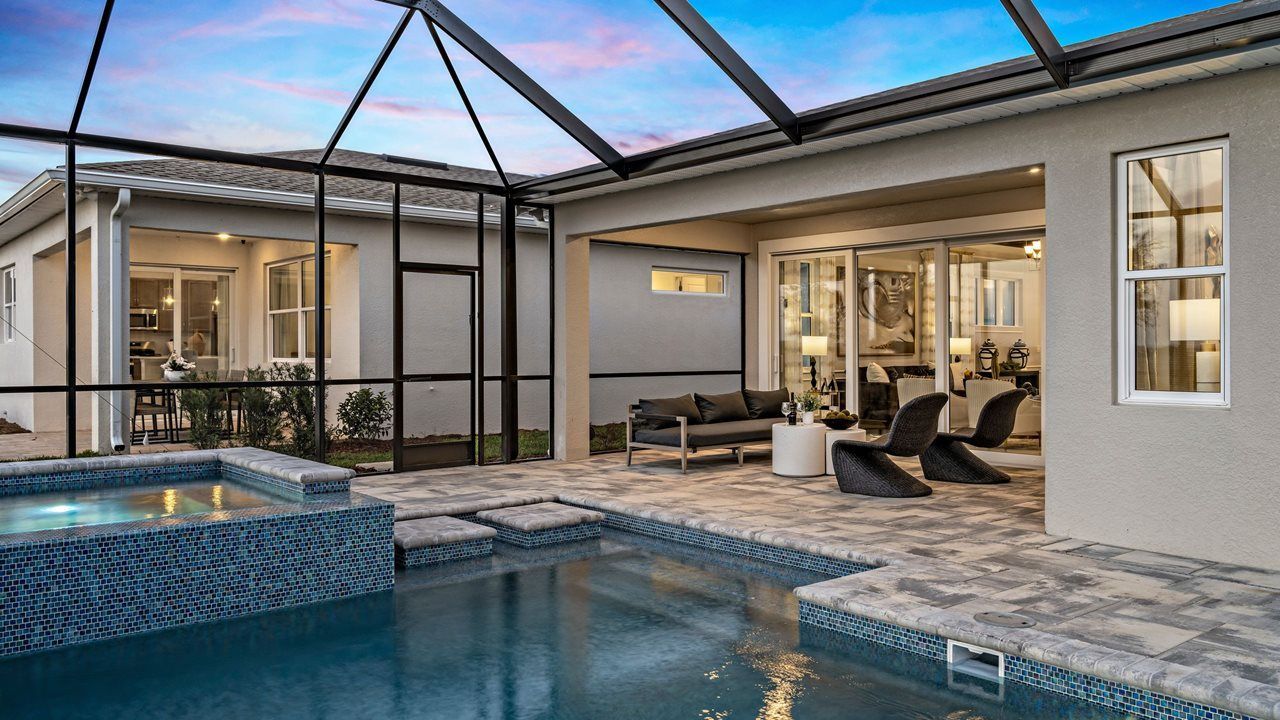 Backyard Pool & Lanai - Eva Model Home