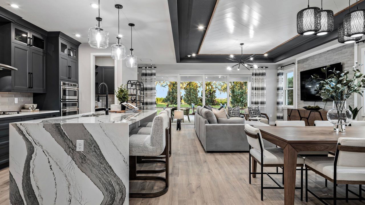 Kitchen, Dining & Great Room - Morgan Model Home