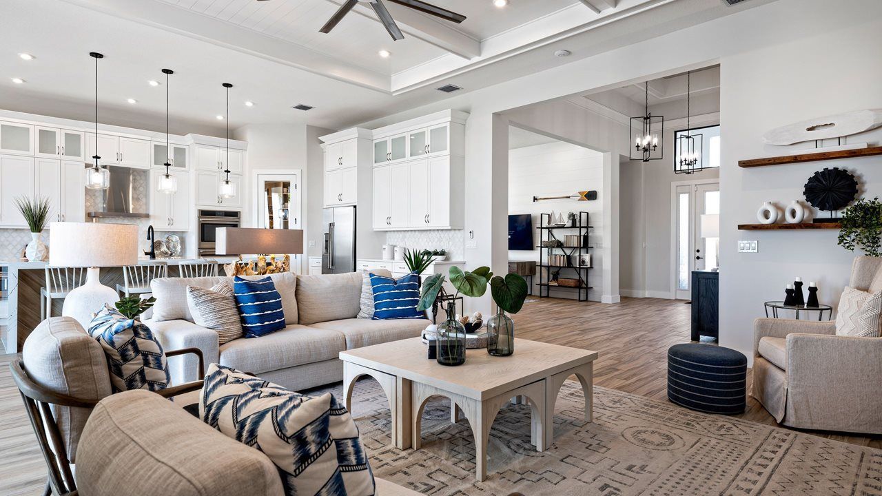 Great Room to Entry - Model Shown from sister community