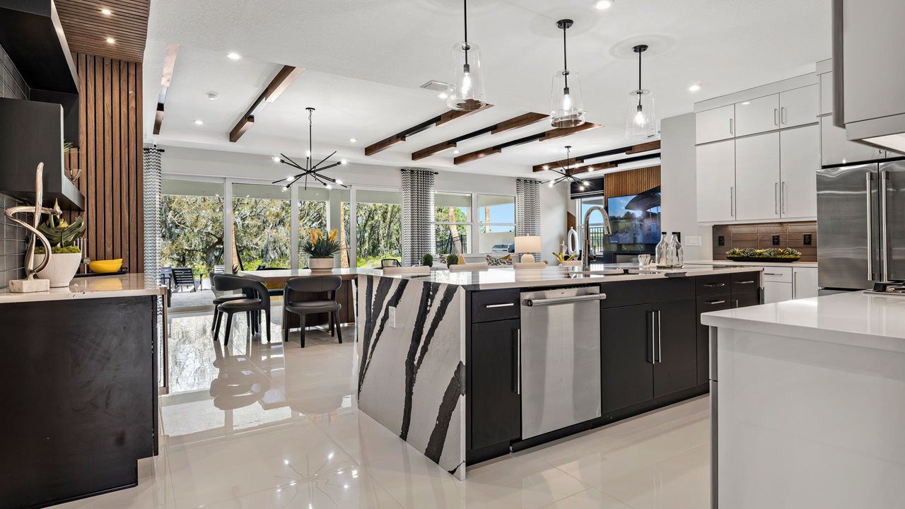 Pearl Model Home - Entry to Kitchen & Great Room