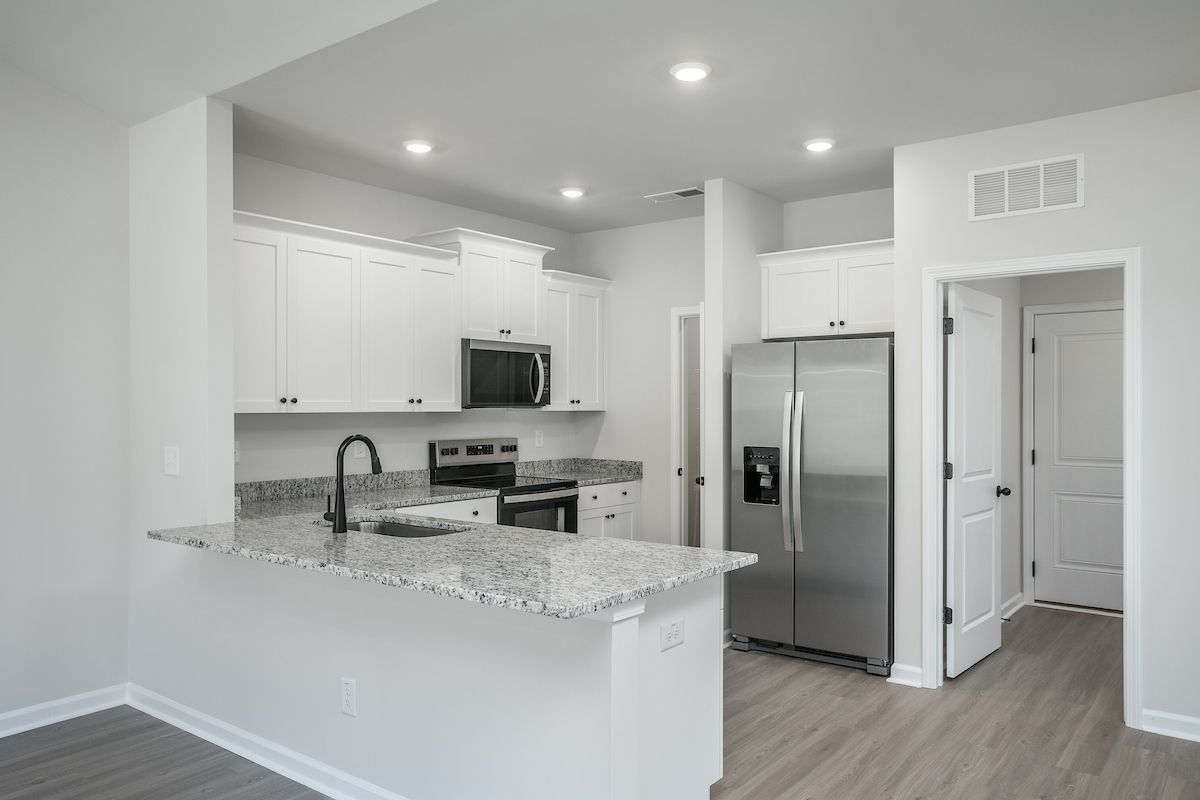 Spacious kitchen island