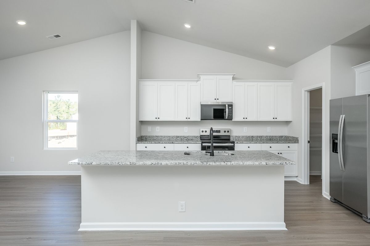 Spacious kitchen island