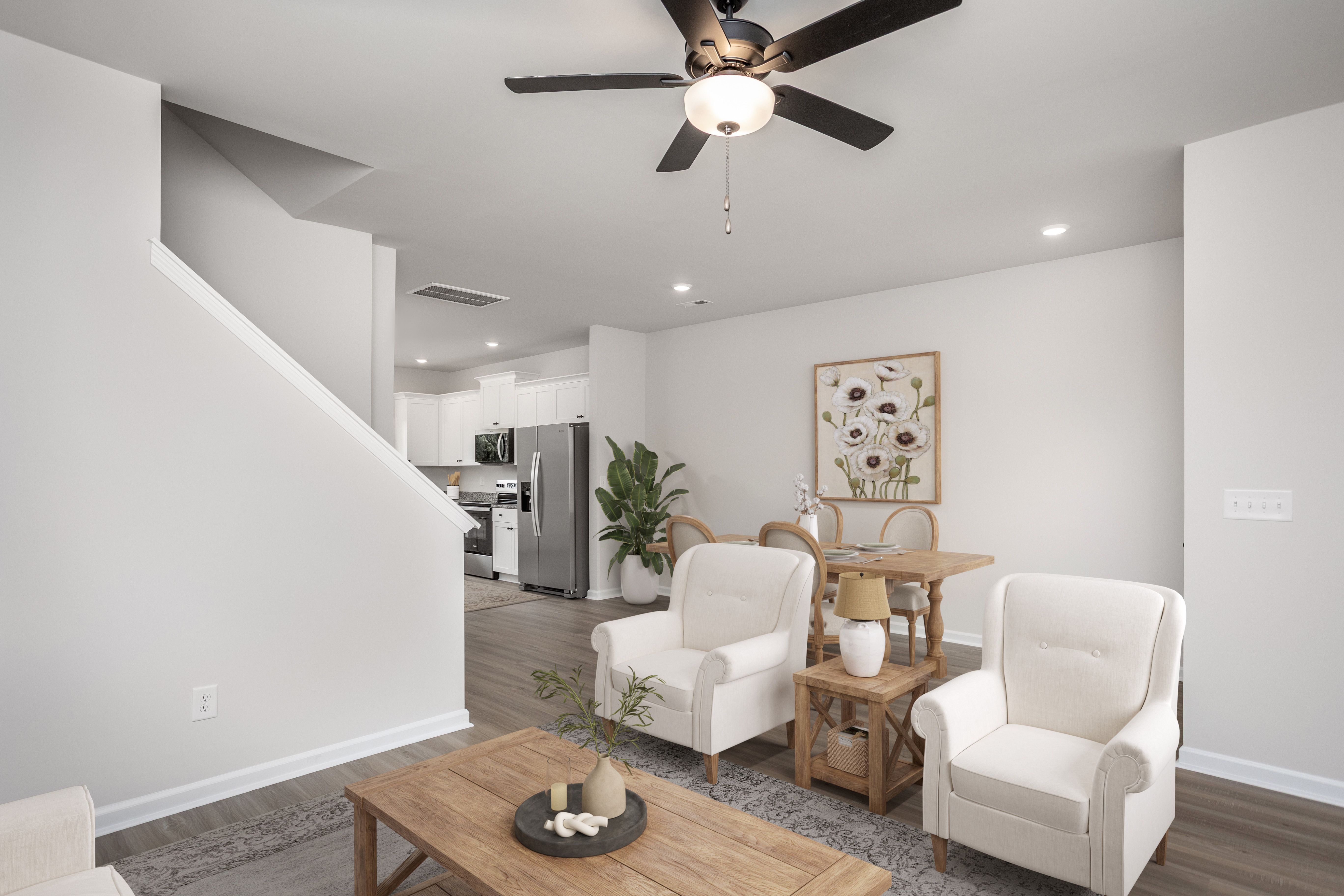 Open-concept living area