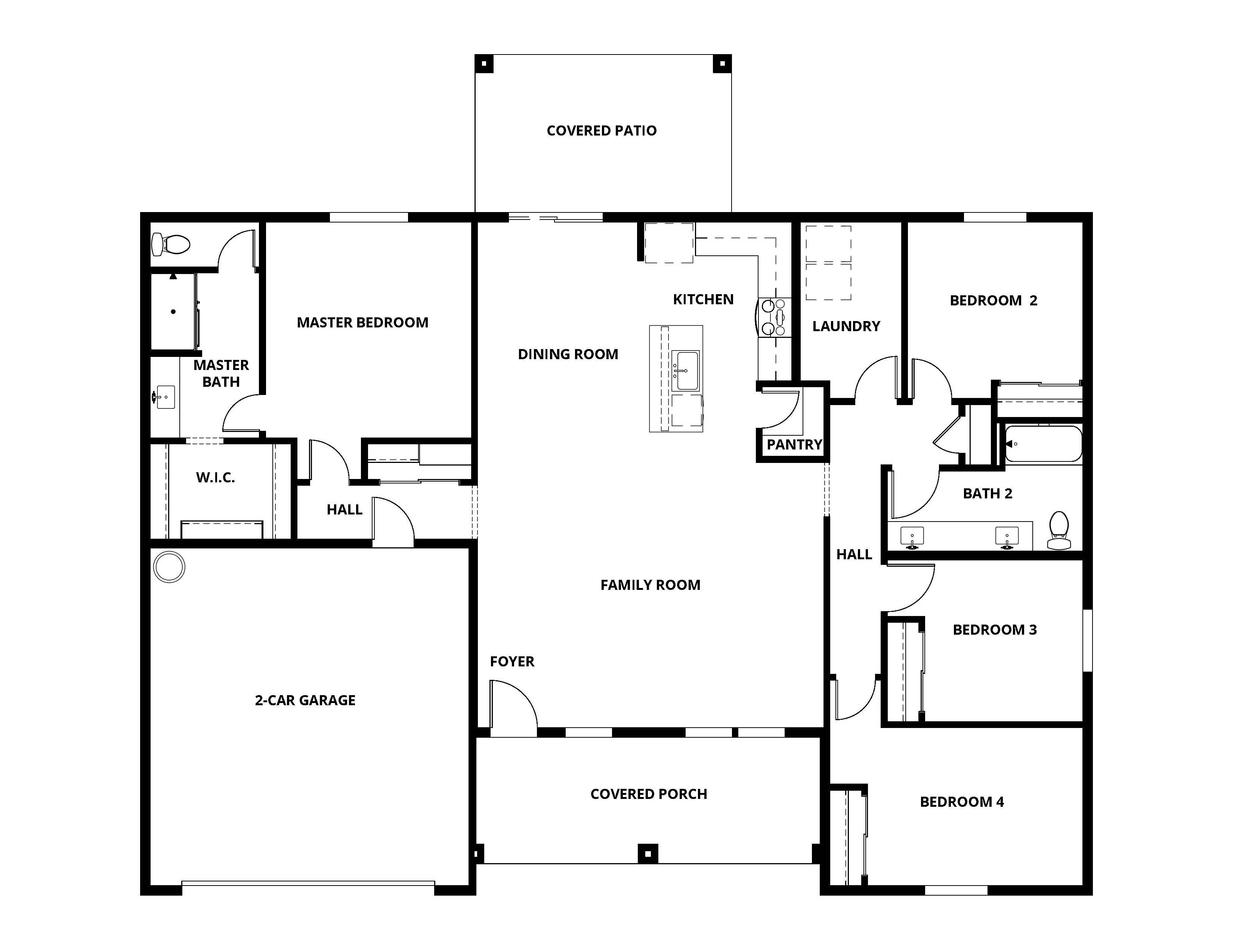 This home has a spacious family room, chef-ready kitchen and four large bedrooms!