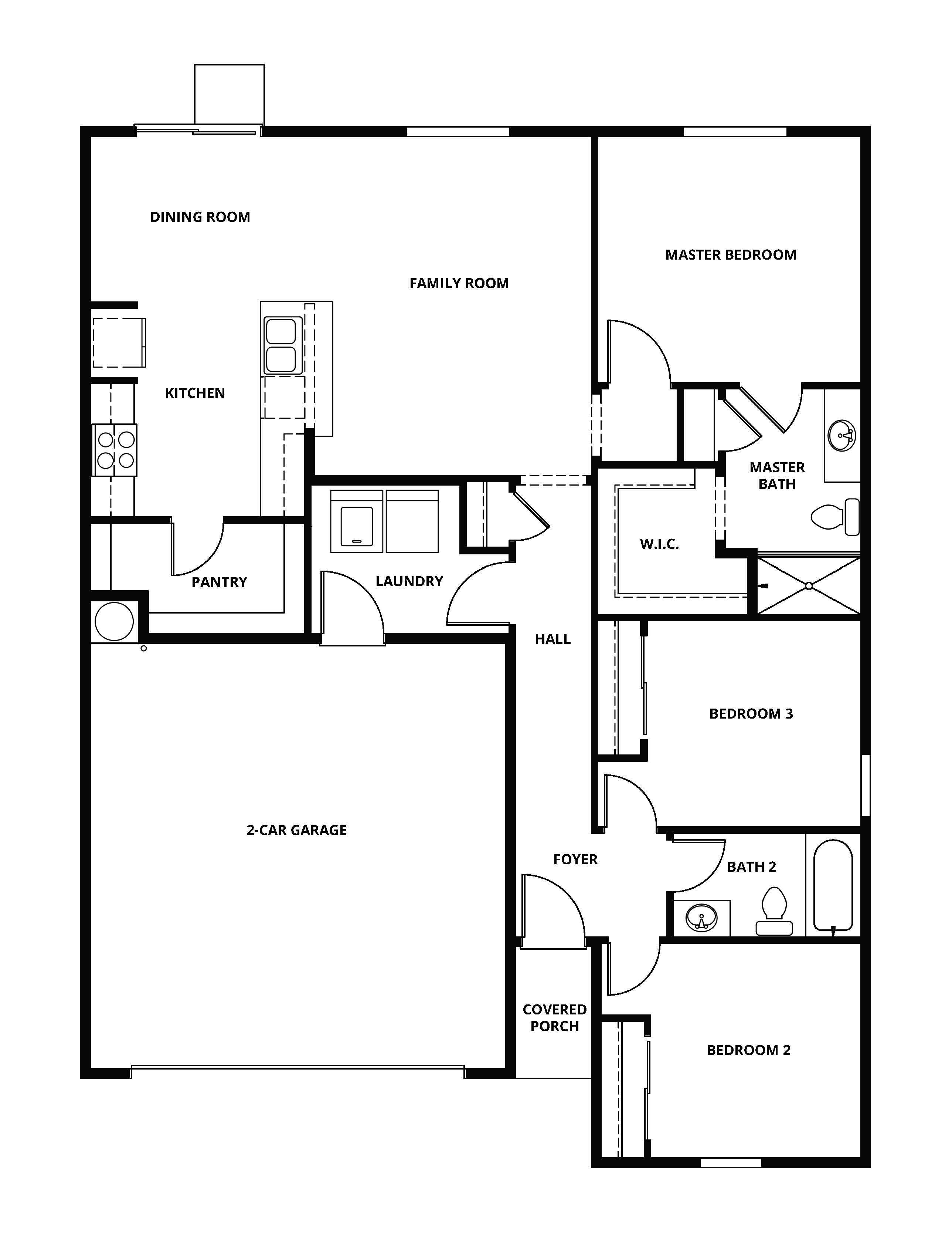 The Baker has a chef ready kitchen and a spacious family room!