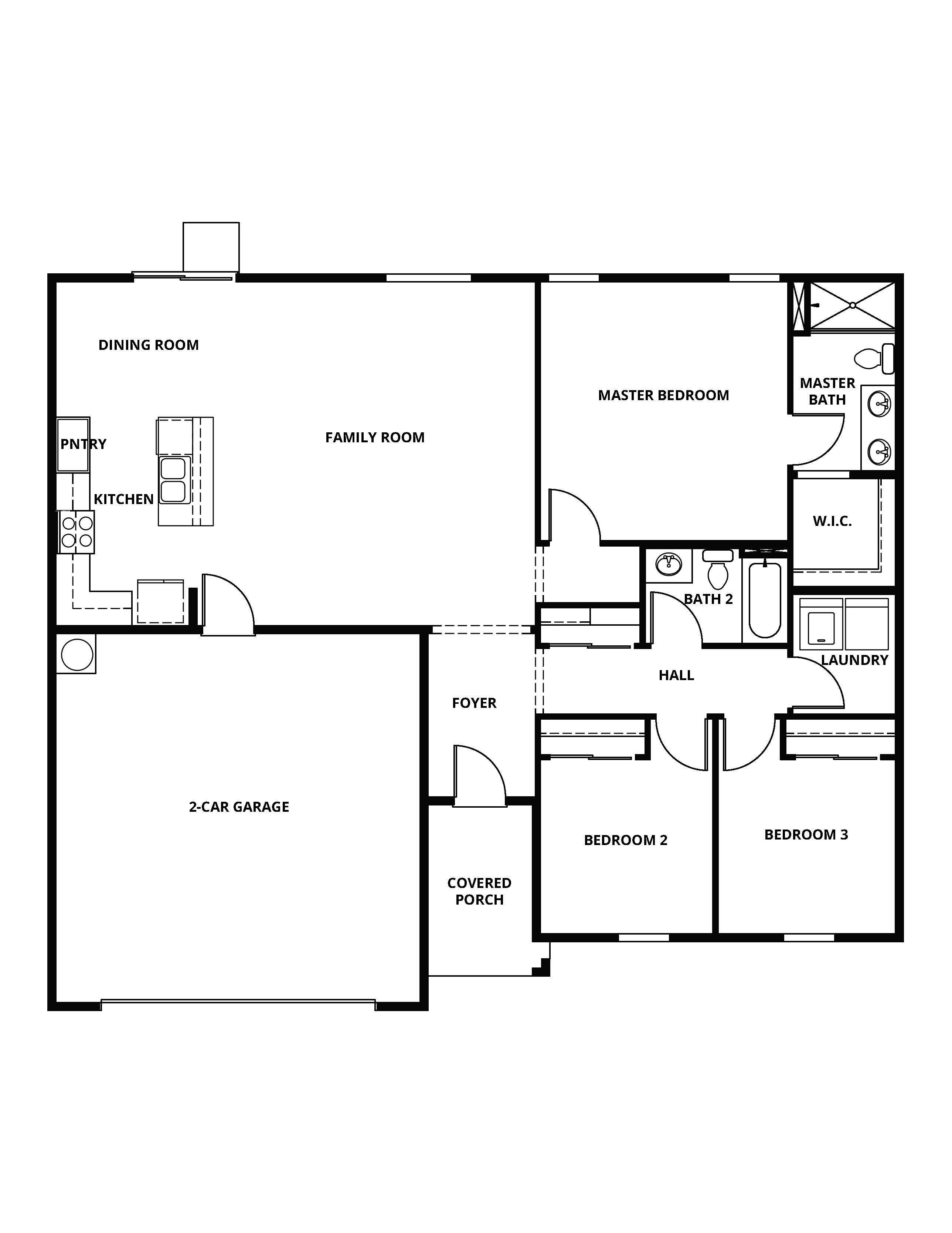The Colfax has a chef ready kitchen and spacious family room.
