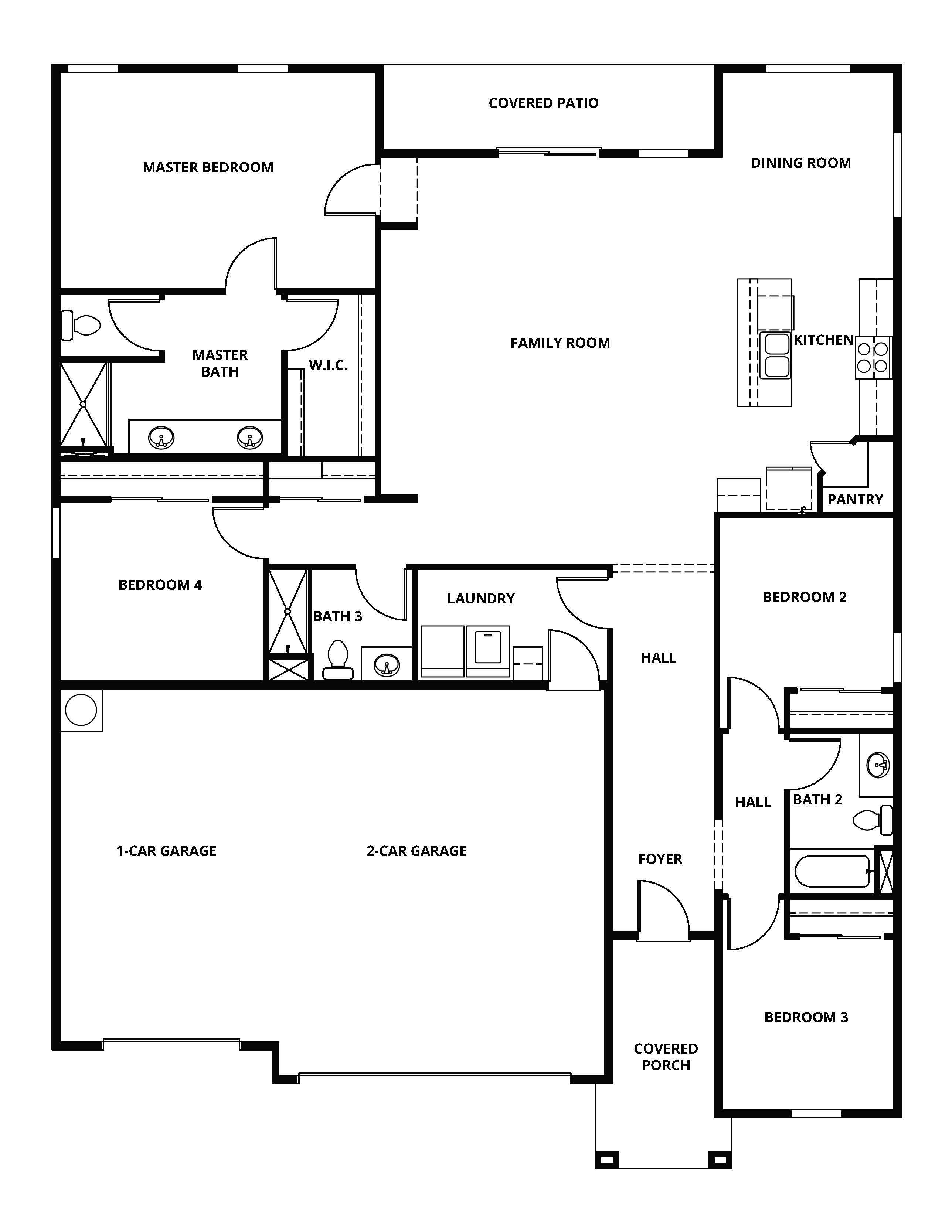 The Fairfield has a chef ready kitchen and spacious family room.
