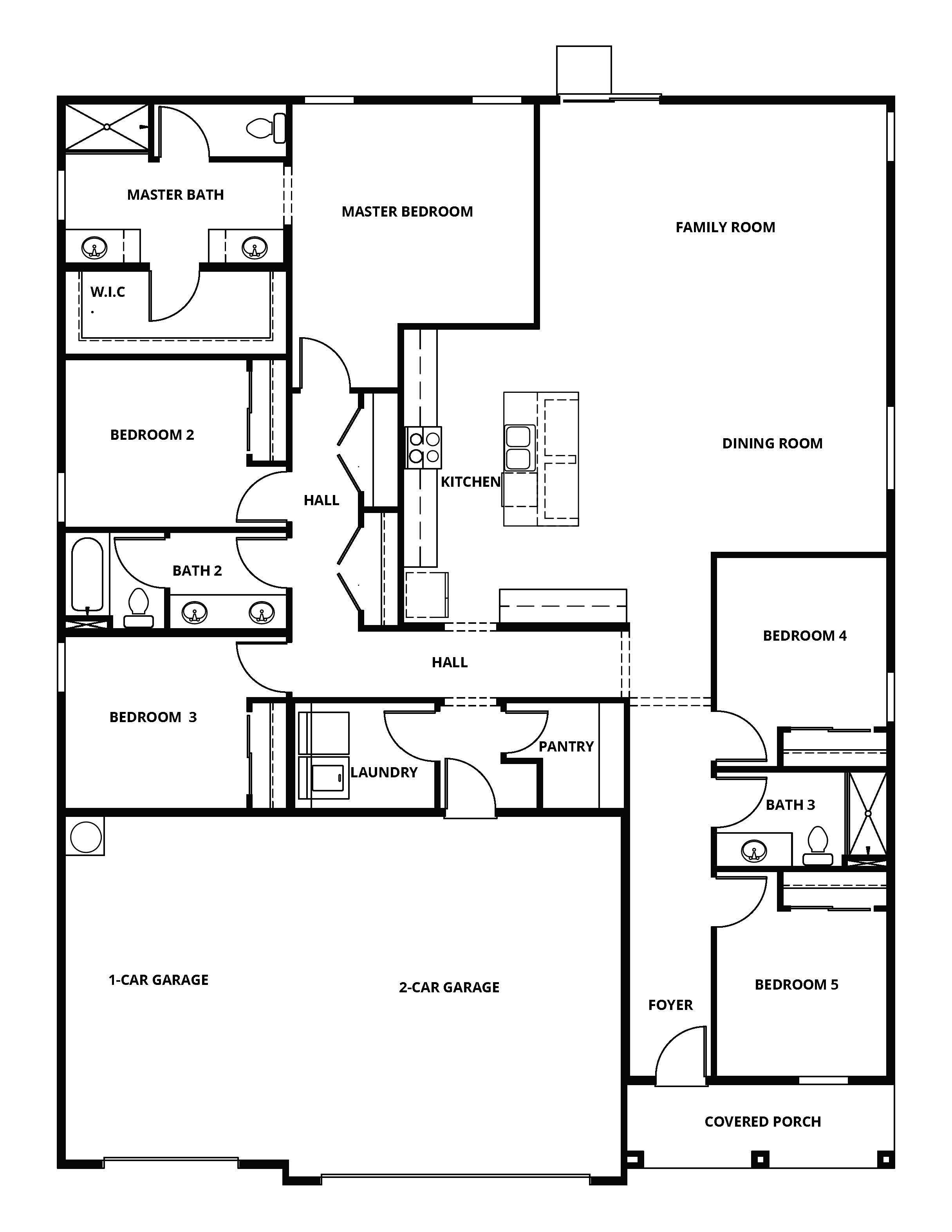 The Sonoma has a chef ready kitchen and spacious family room.
